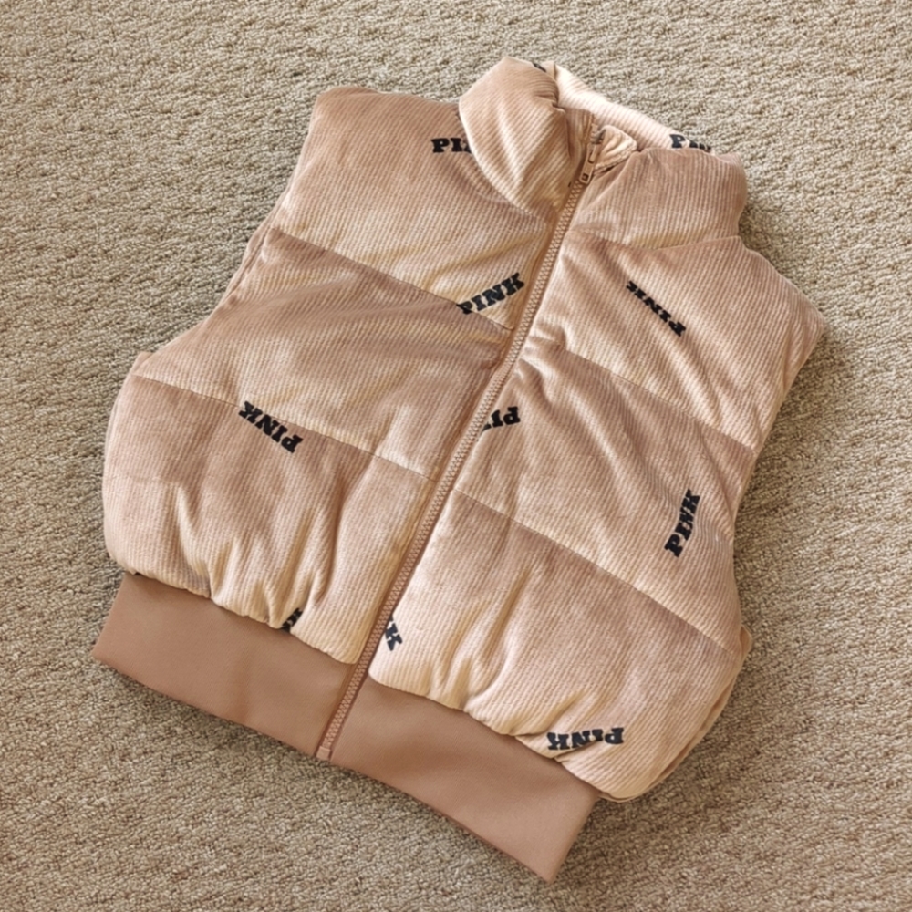 PINK Victoria's Secret velour puffer vest